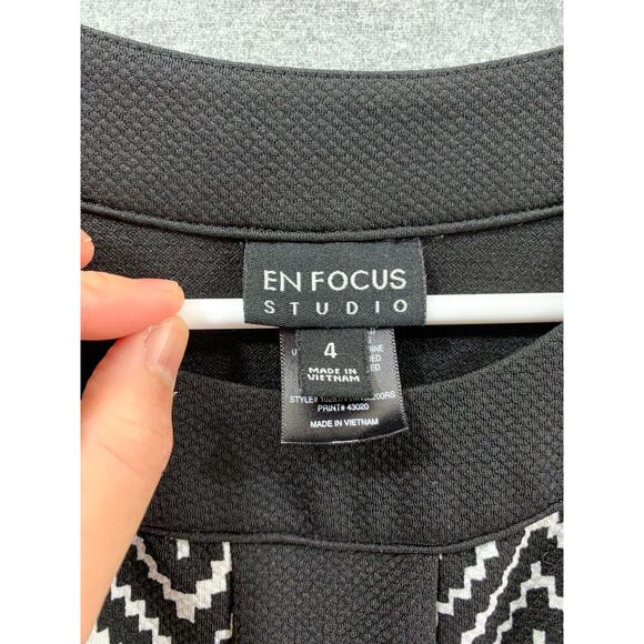 En Focus Studio Dress Women Size 4 Mini Dress Black Evening Sleeveless - Picture 6 of 7